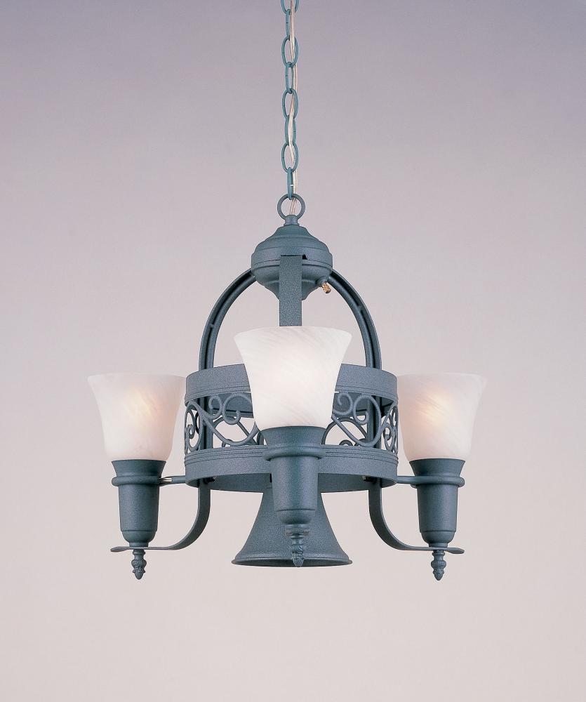 4-LIGHT POT RACK CHANDELIER